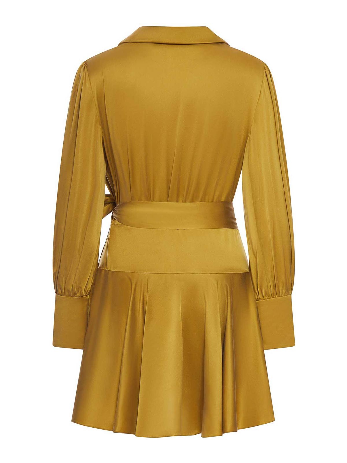 Zimmermann Silk Wrap Dress In Green