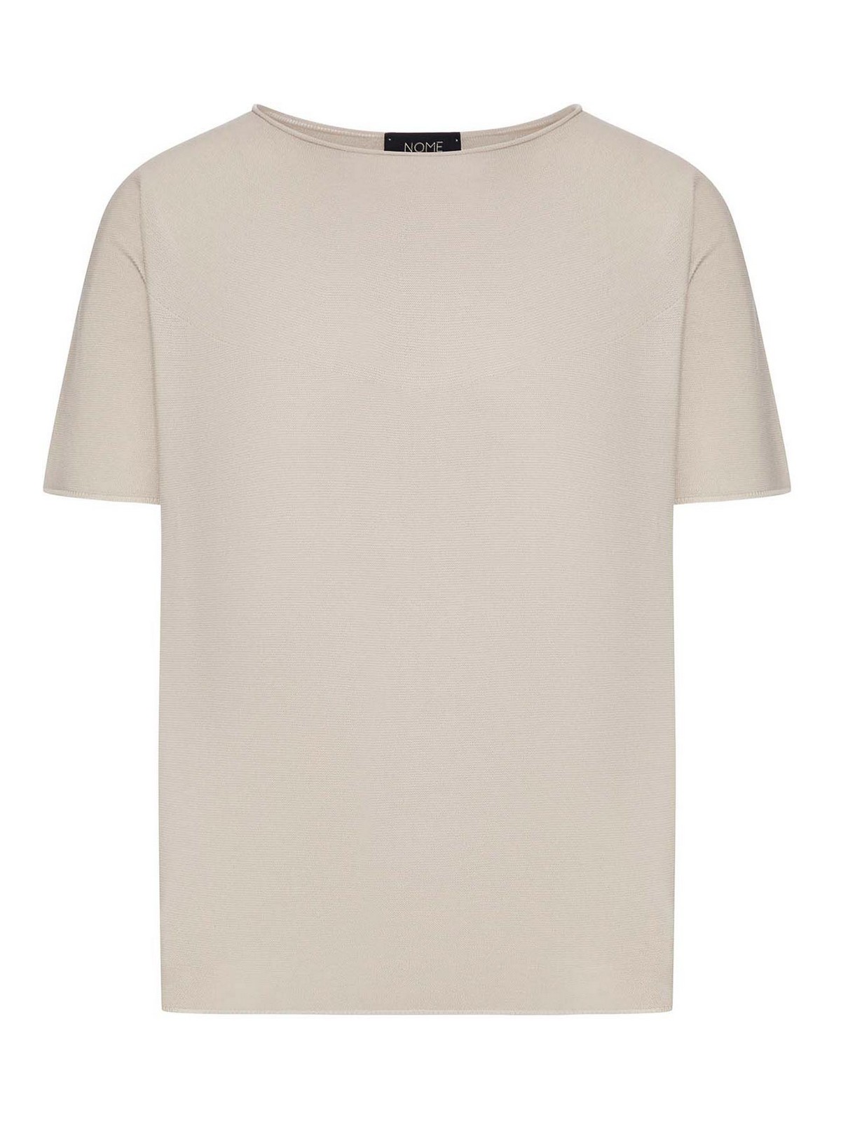 Gran Sasso Cotton Sweater With Wide Neckline In Neutral