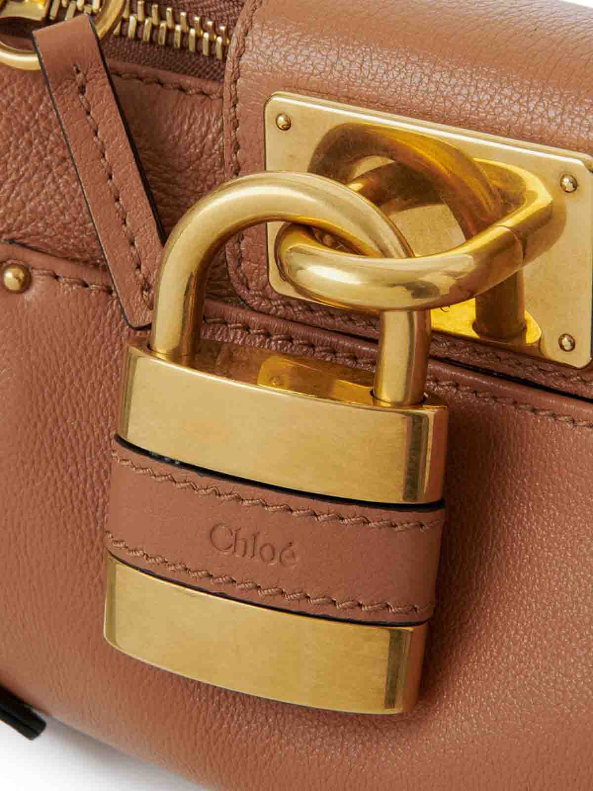 Chloé Paddington Small Leather Shoulder Bag In Brown