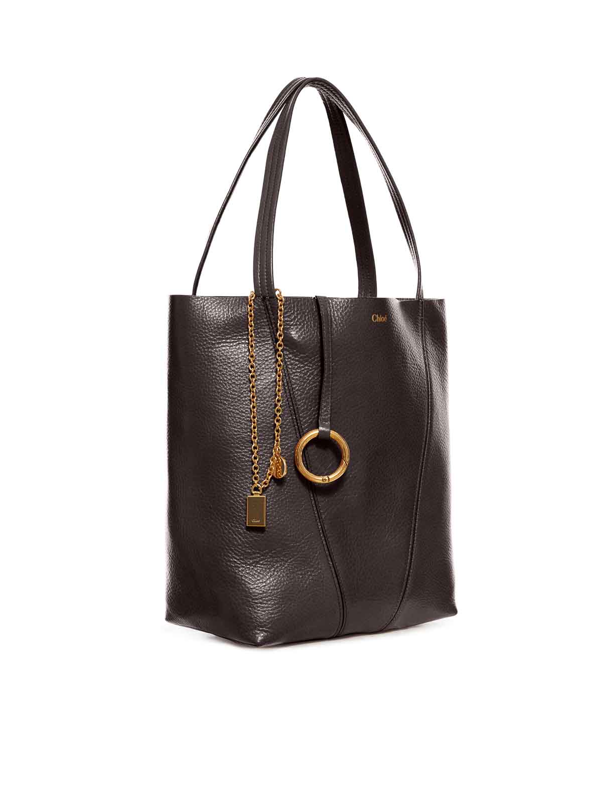 Chloé Chlo Spin Tote Bag In Granate Leather In Pink