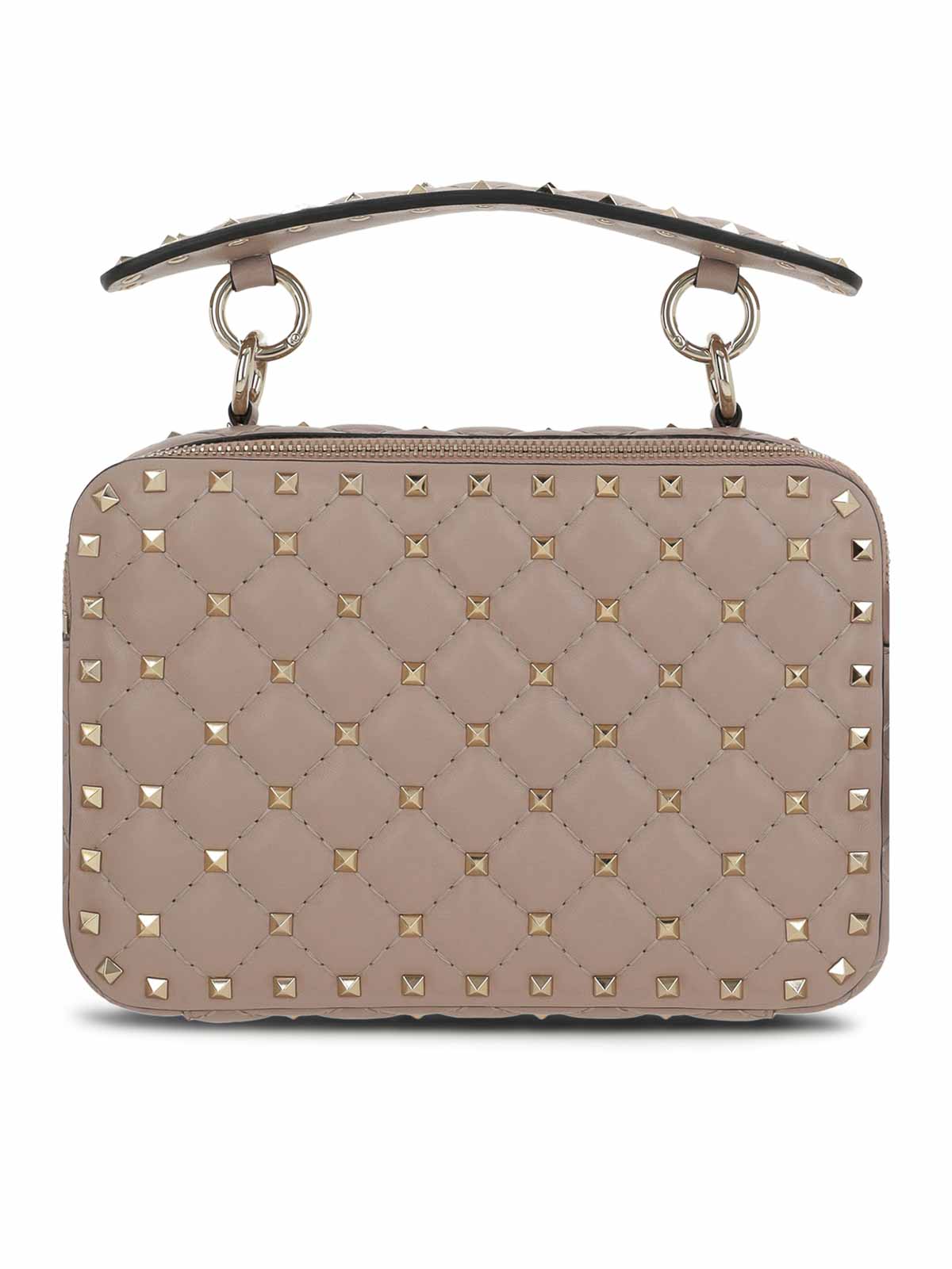 Valentino Rockstud Shoulder Bag In Nude