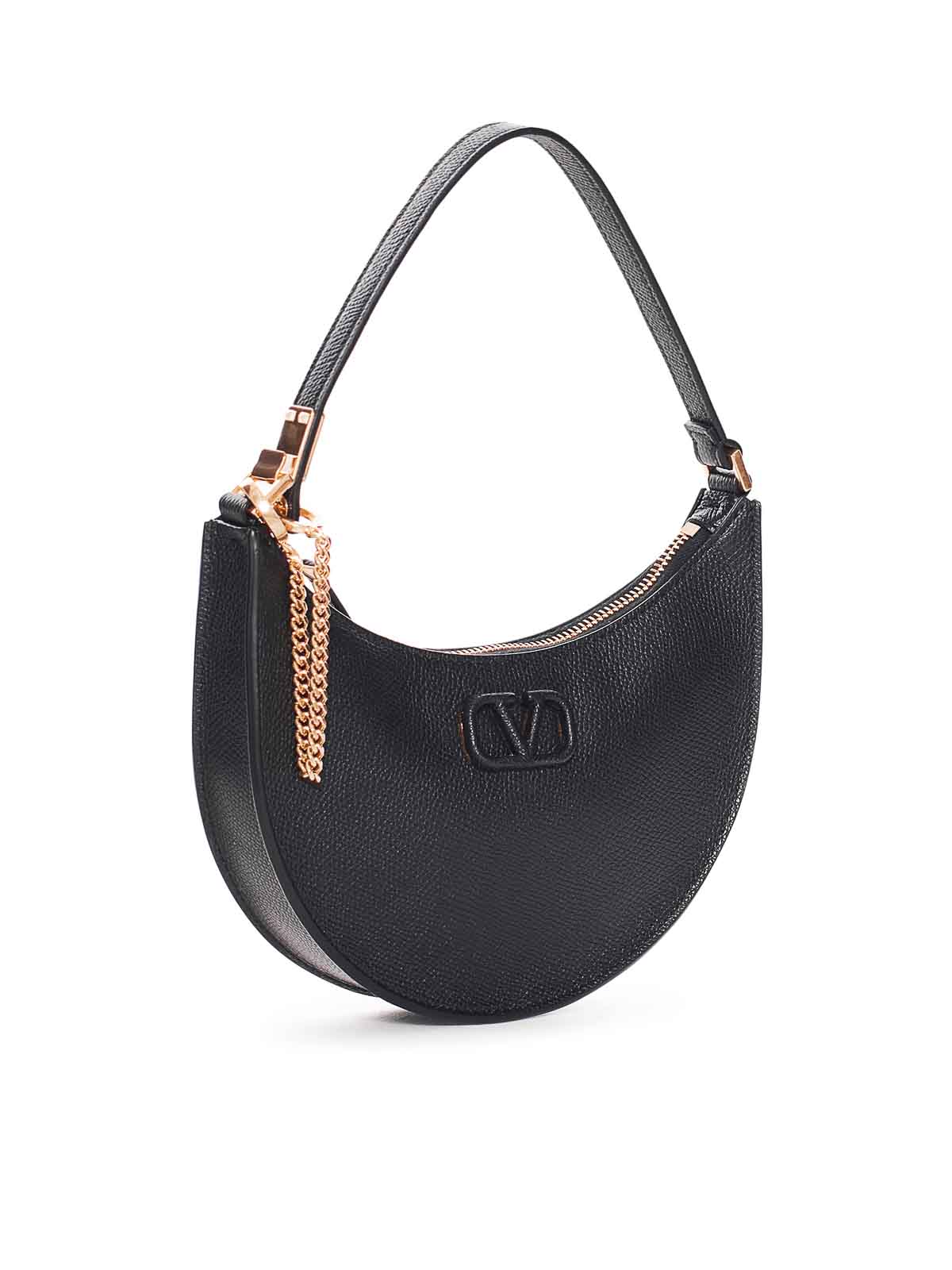Valentino Mini Hobo Bag In Black