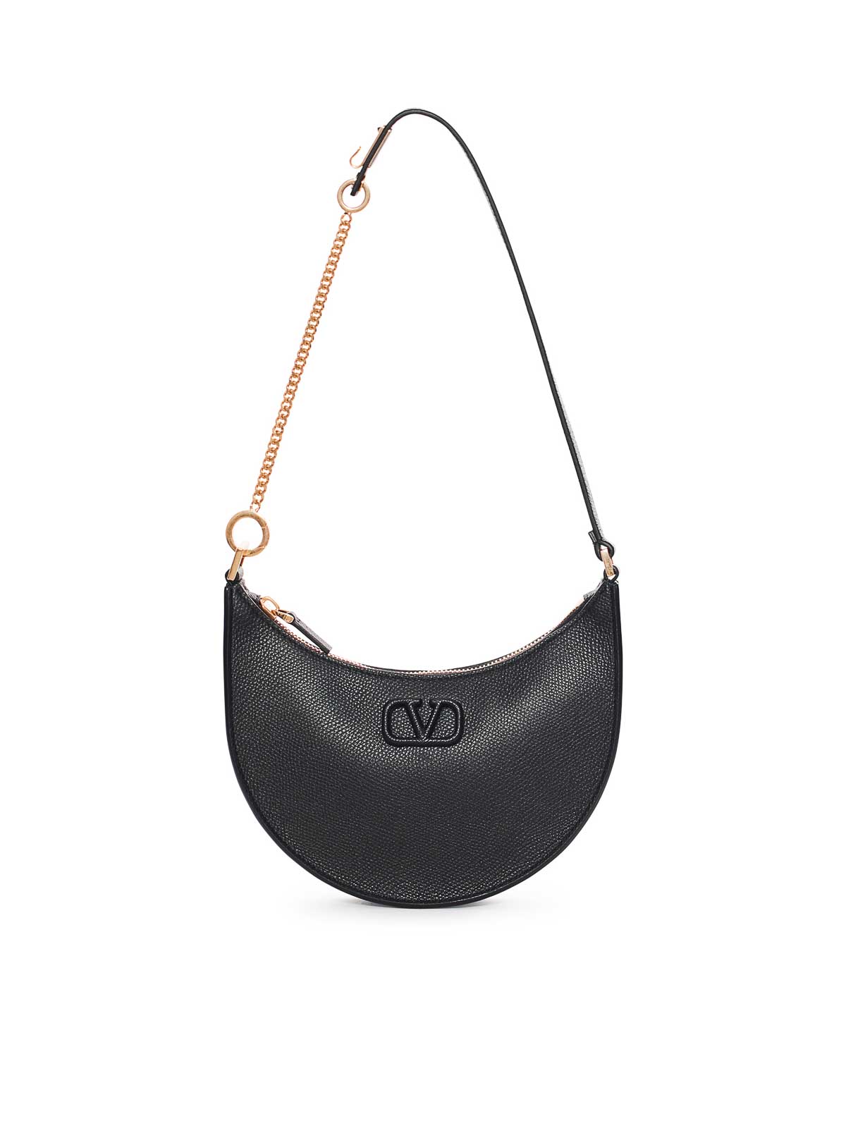Valentino Mini Hobo Bag In Black