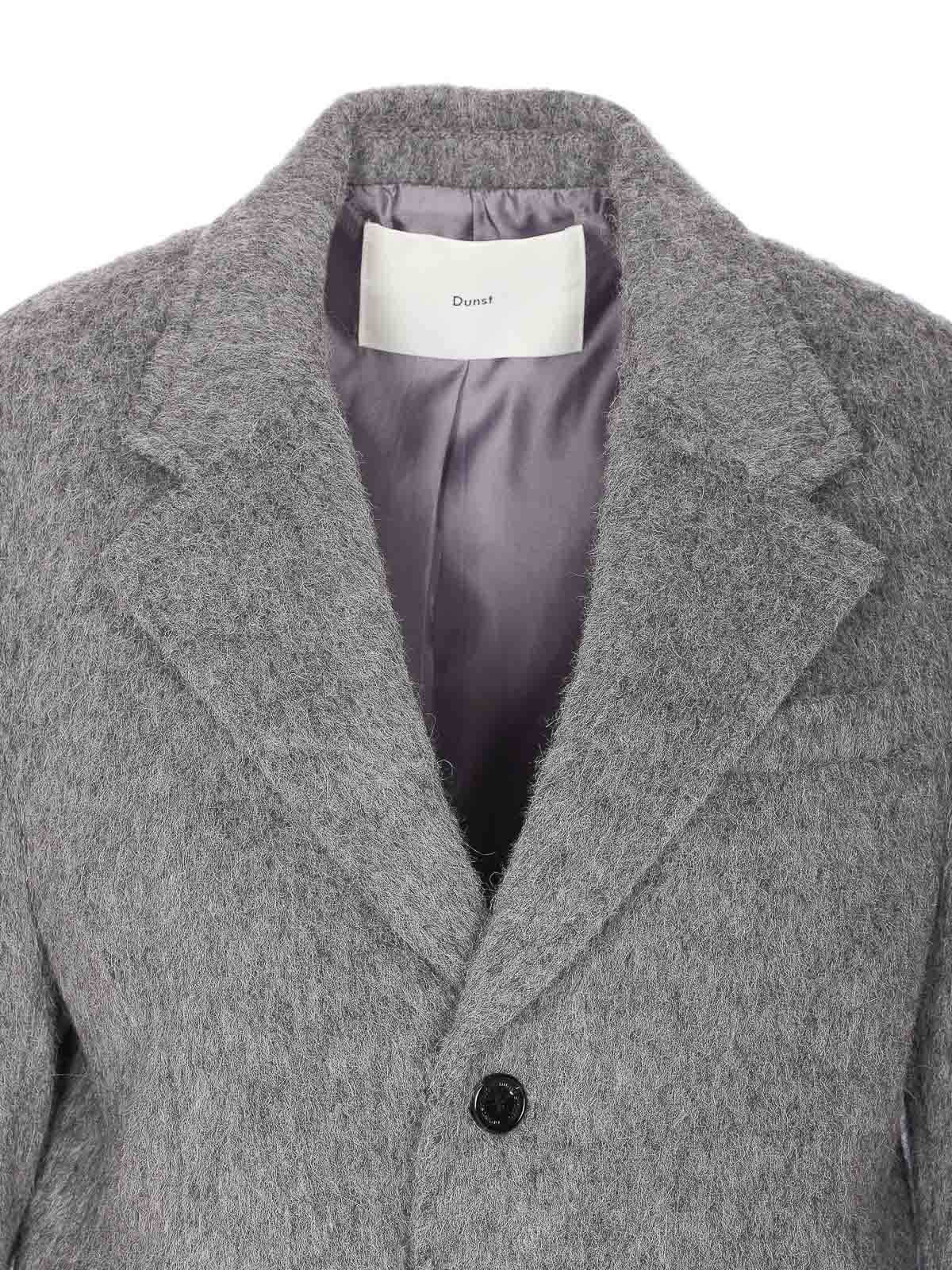 Dunst Grey Jacket With Frontal Buttons Closure In Gray