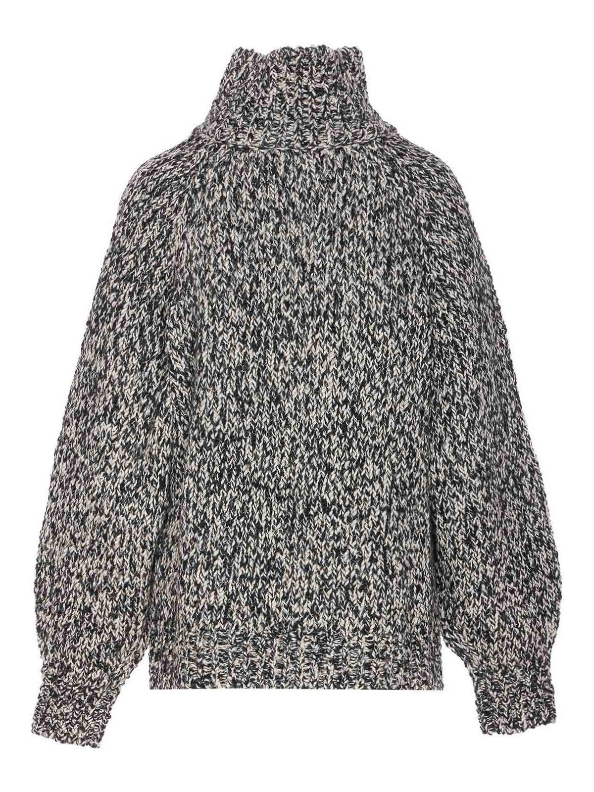 Filippa K Black And White Wool Alpaca Sweater In Gray