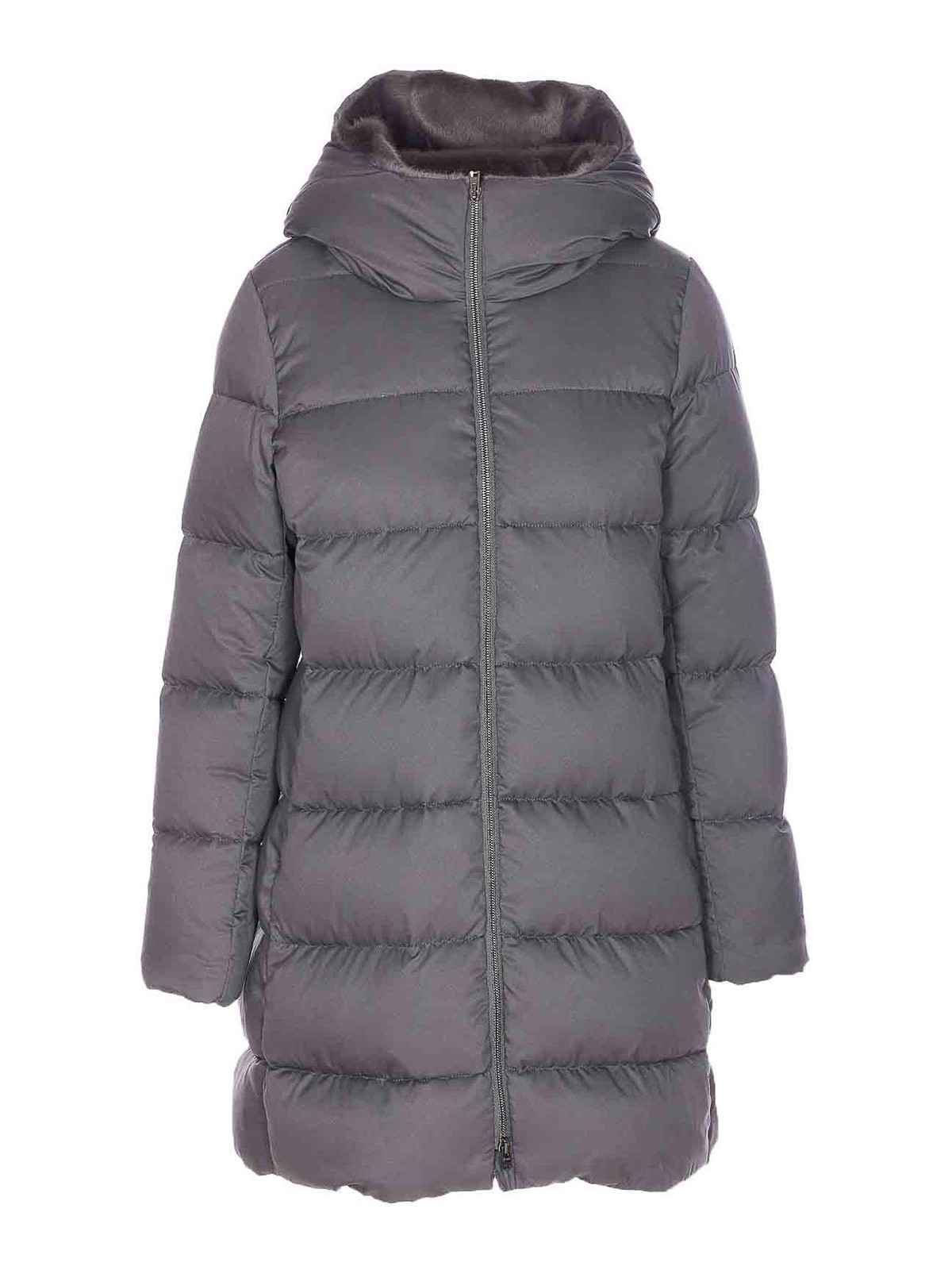 Herno A-shape Down Jacket In Gray