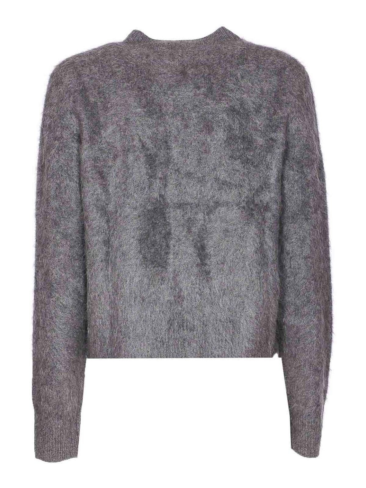 Lisa Yang Graphite Brushed Grey Azalea Cardigan In Gray