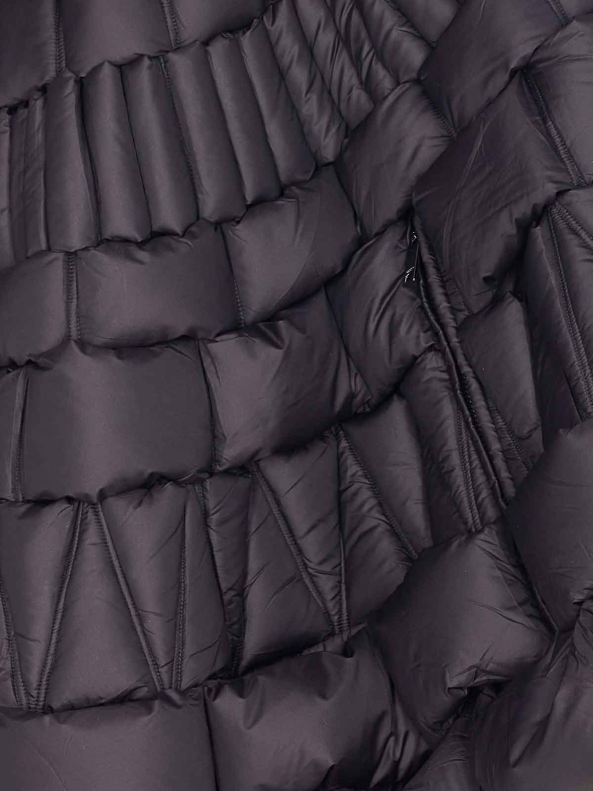 Raxxy Blue Patterned Down Jacket In Black