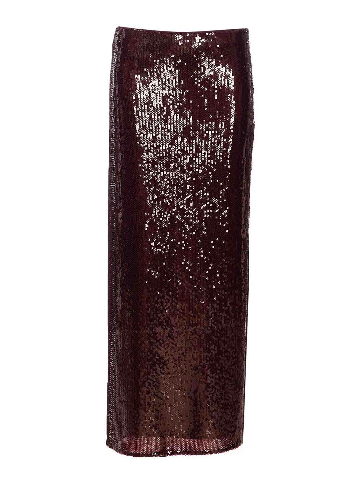 Patrizia Pepe Purple Midi Skirt In Red