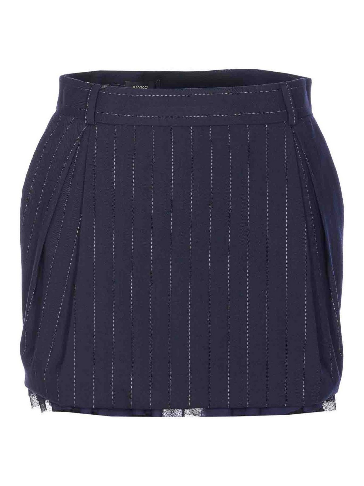 Pinko Blue Hamburger Striped Skirt In Blue