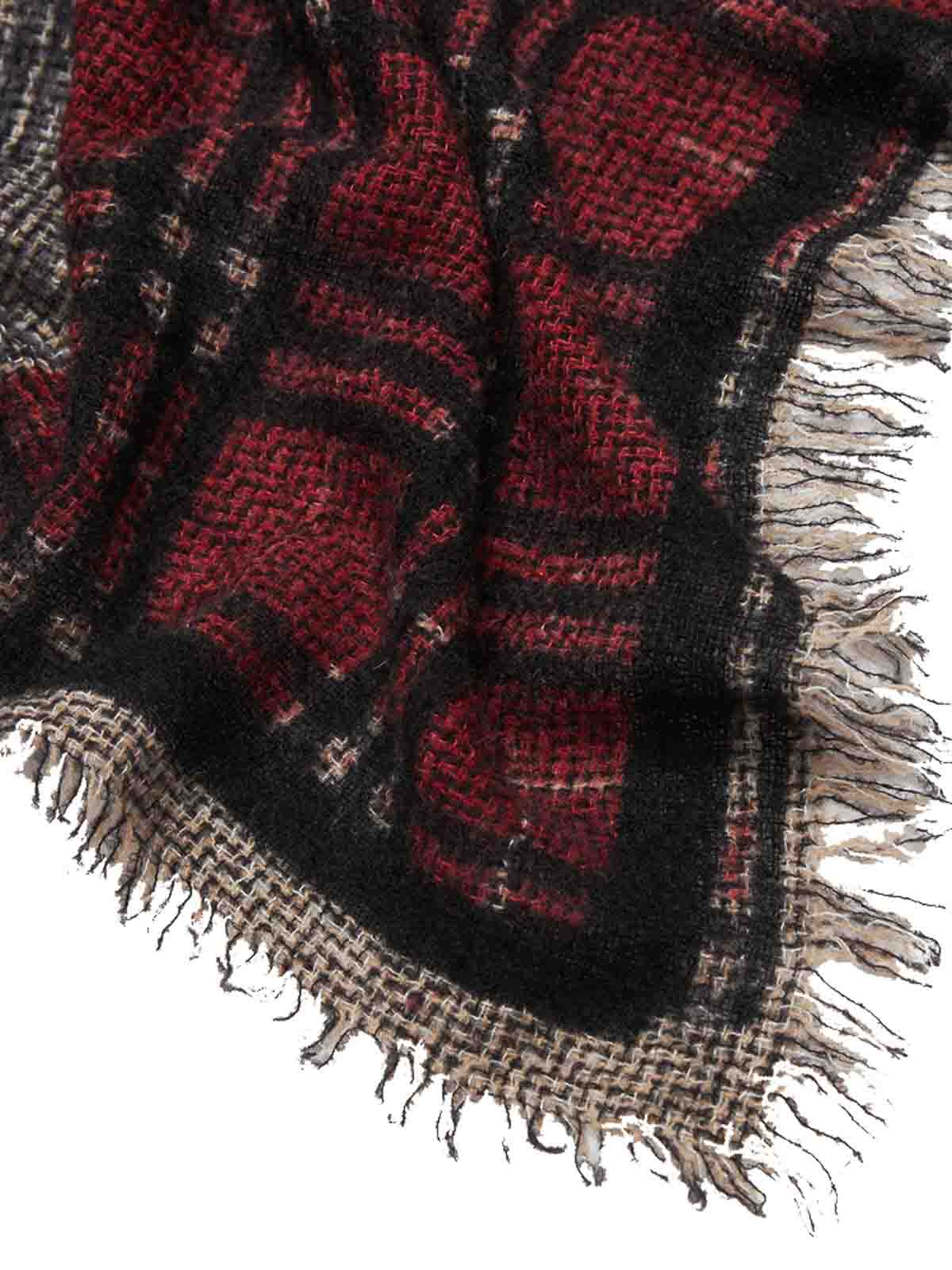 Faliero Sarti Rectangular Scarf Fringed Edges In Brown