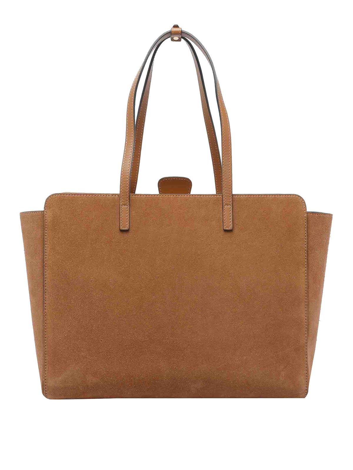 Hidesins Large Flap Handbag In Brown