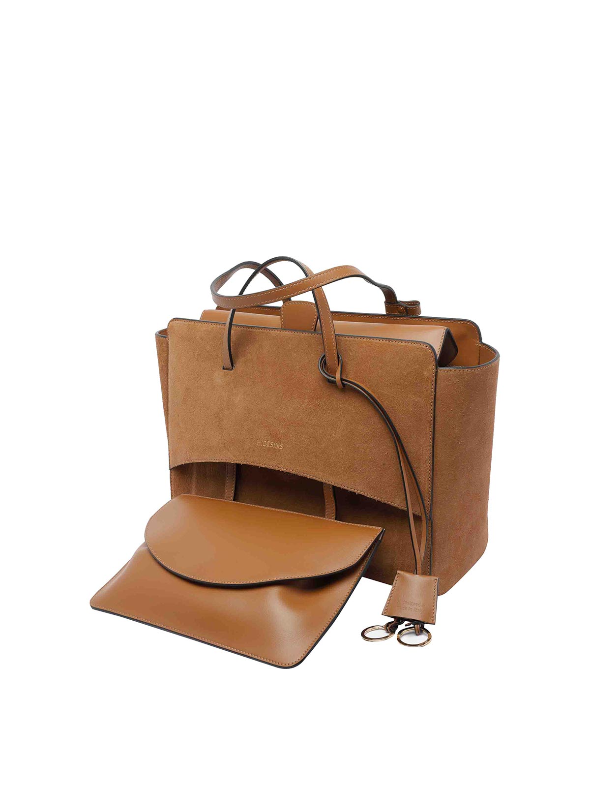 Hidesins Large Flap Handbag In Brown