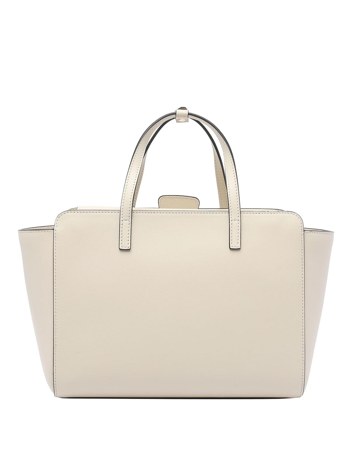Hidesins Medium Flap Handbag In White