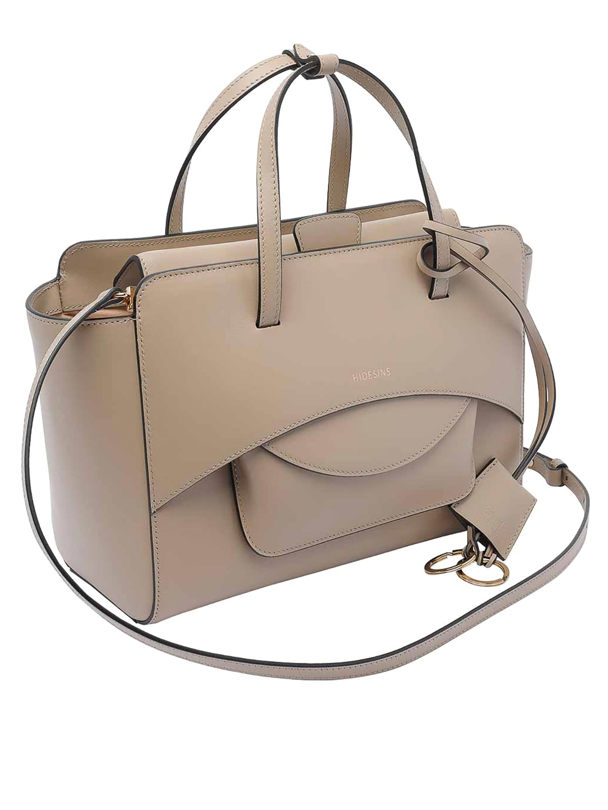 Hidesins Medium Flap Handbag In Sand
