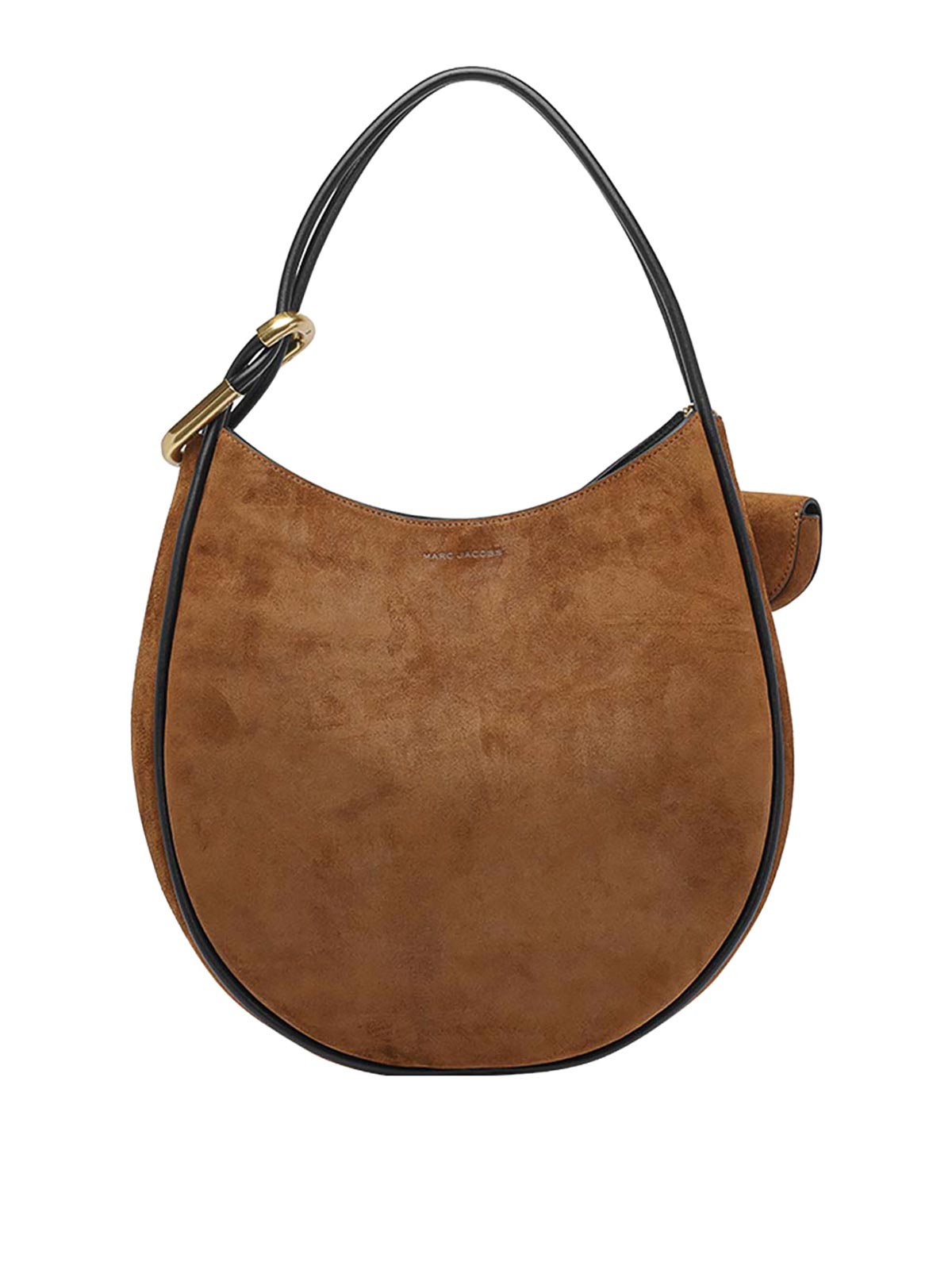 Marc Jacobs The Crescent Large Dual Hobo Bag In Suede In Brown