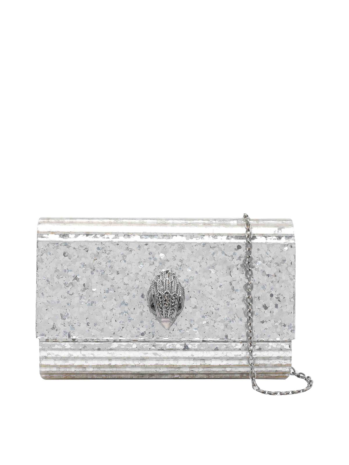 Kurt Geiger Kensington Pochette In Silver