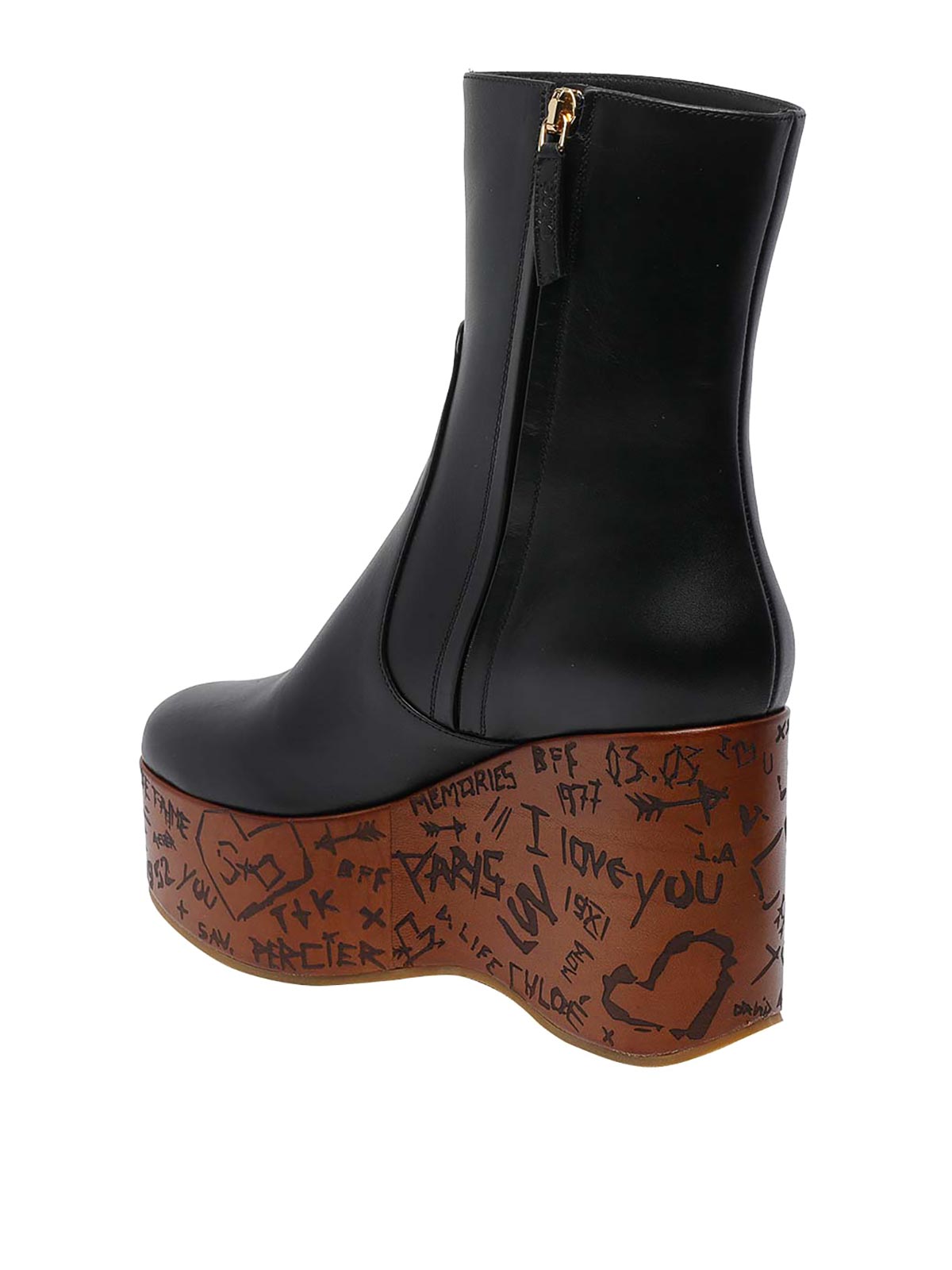 Chloé Maxime Wedge Booties In Animal Print