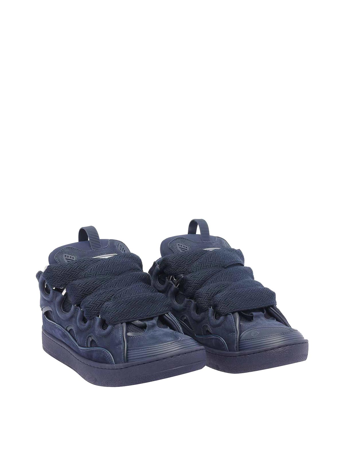 Lanvin Lace-up Low-top Sneakers In Blue