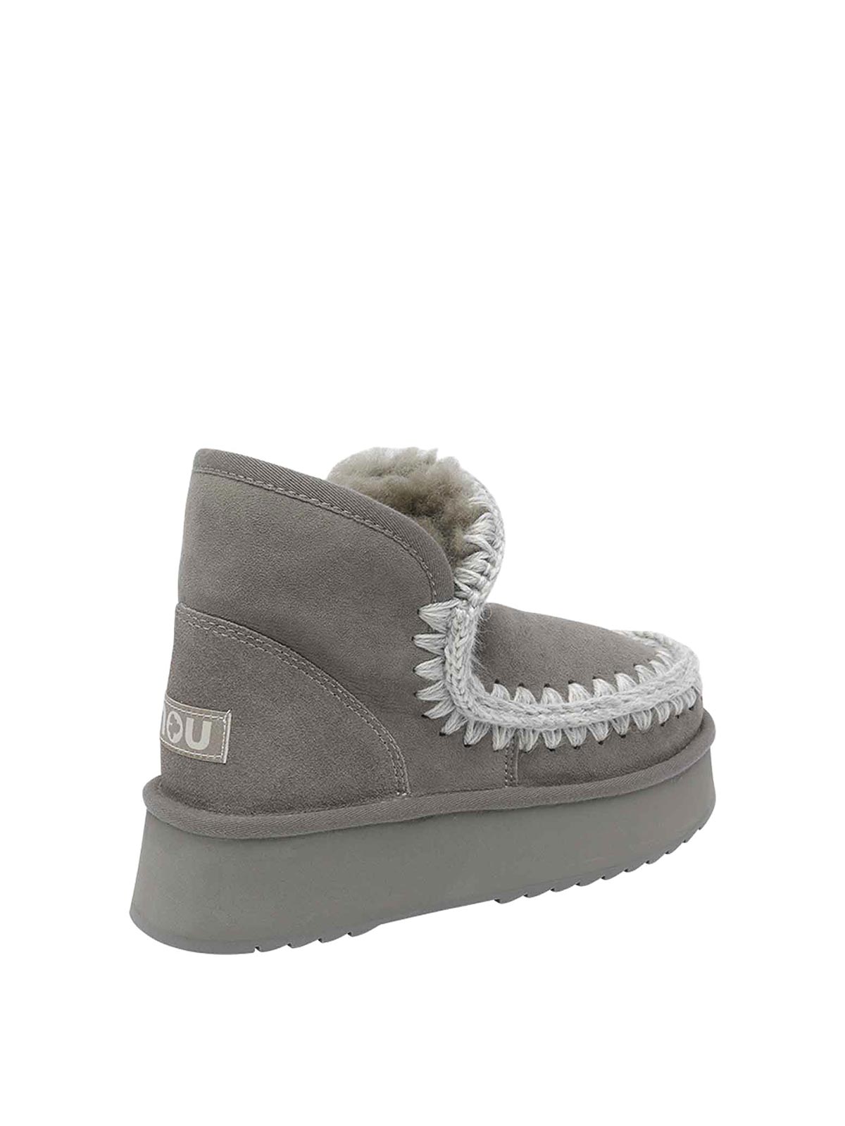 Mou Mini Eskimo Platform Booties In Gray