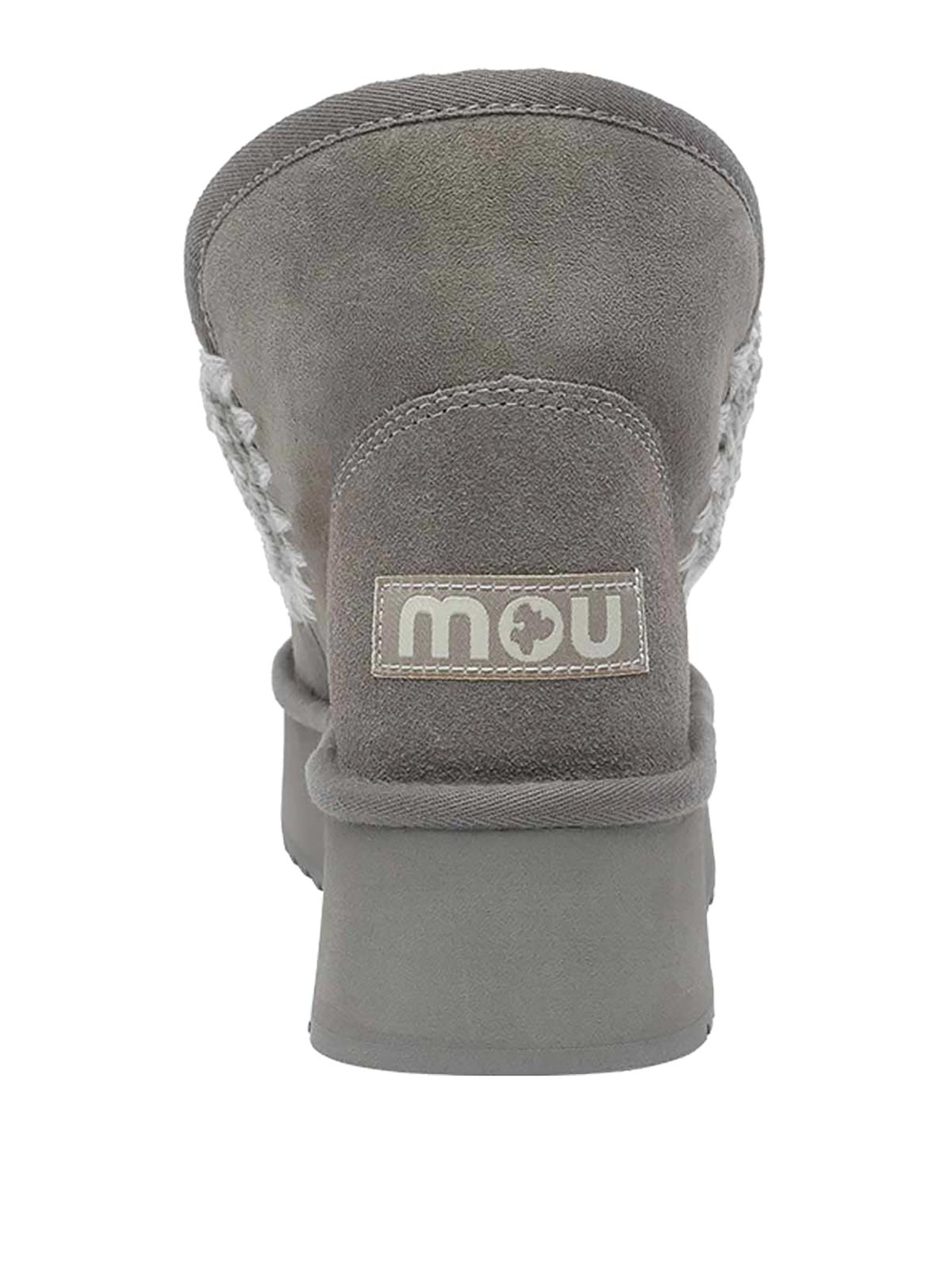 Mou Mini Eskimo Platform Booties In Gray