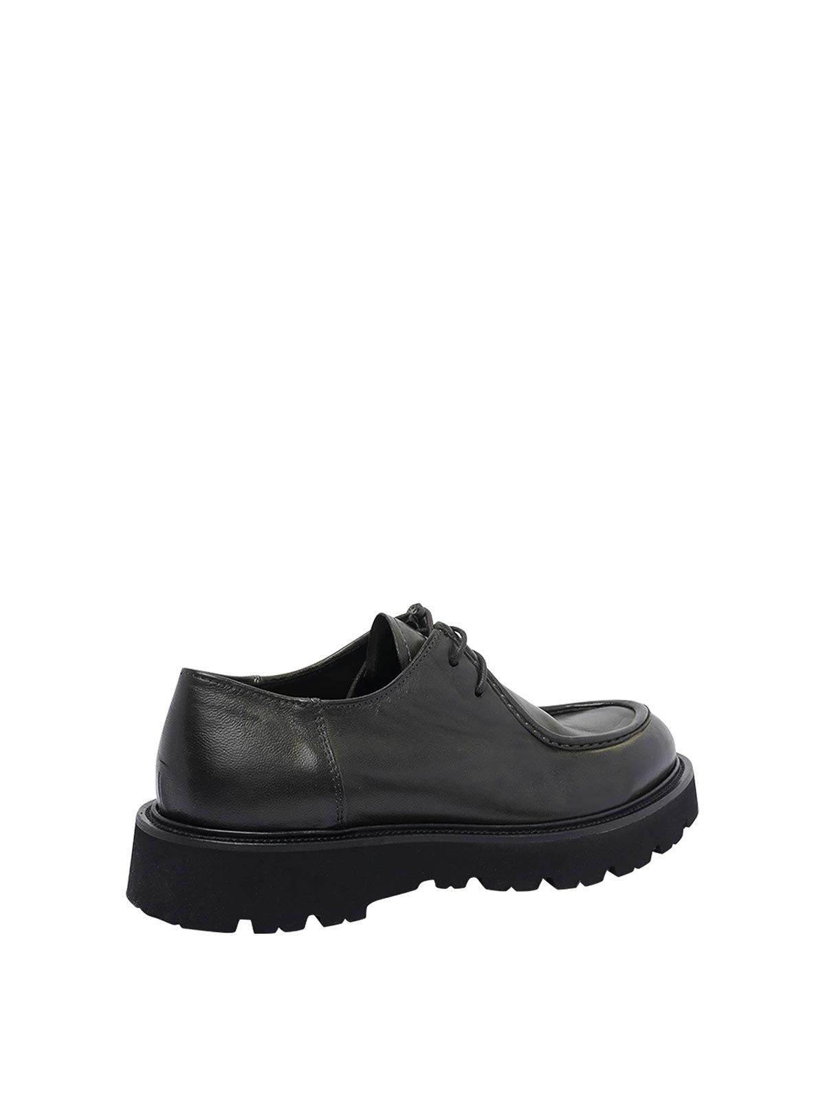 Pawelk's Green Cru Lace Up Shoes In Animal Print