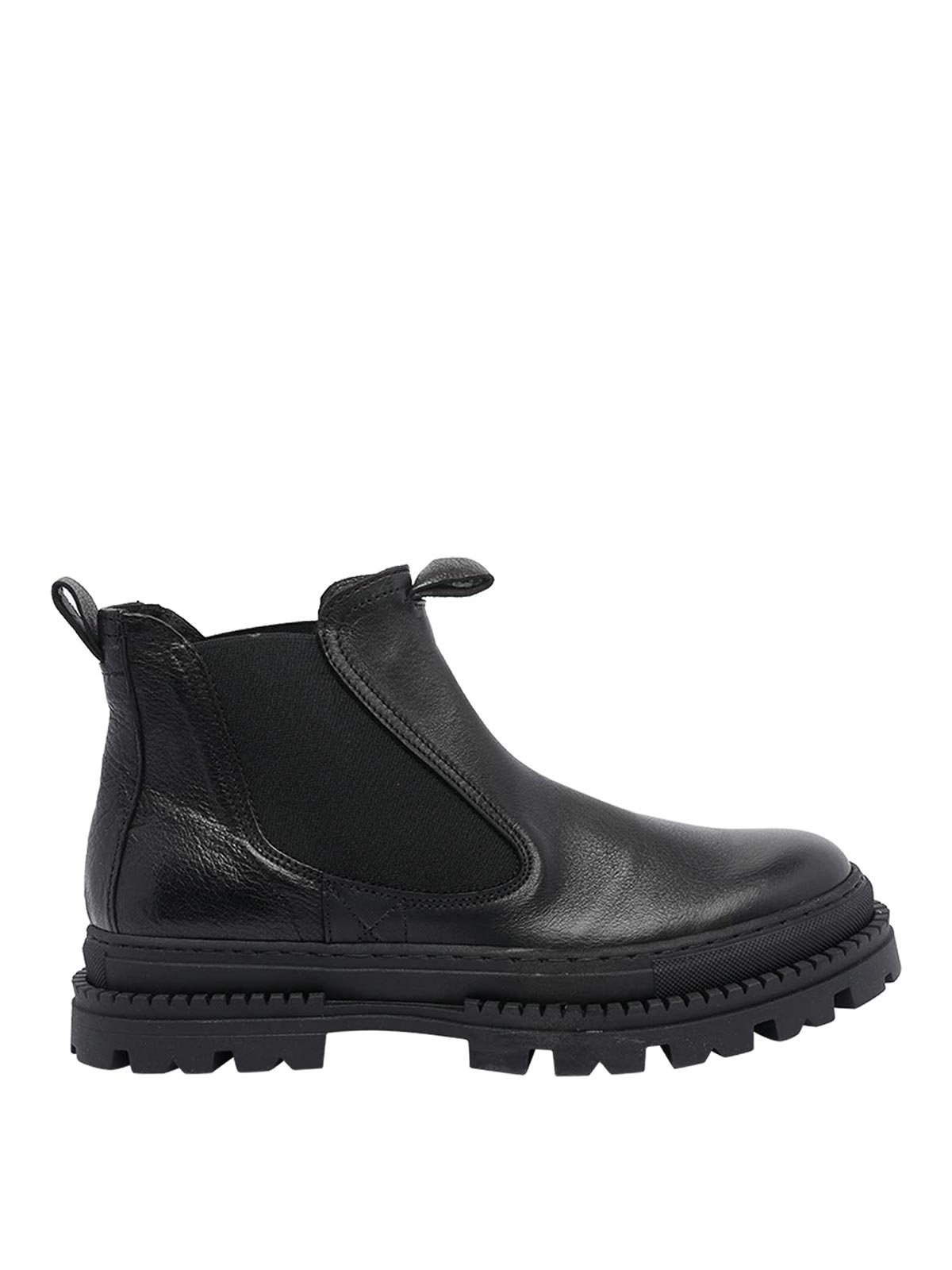 Pawelk's Black Buf Booties In Multi