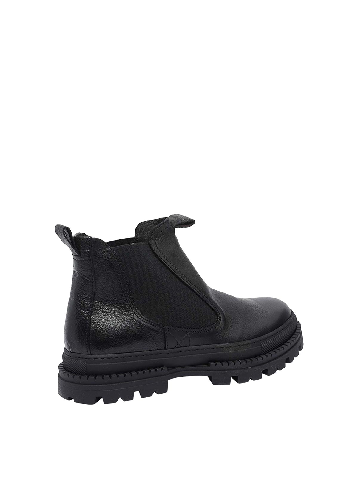 Pawelk's Black Buf Booties In Multi