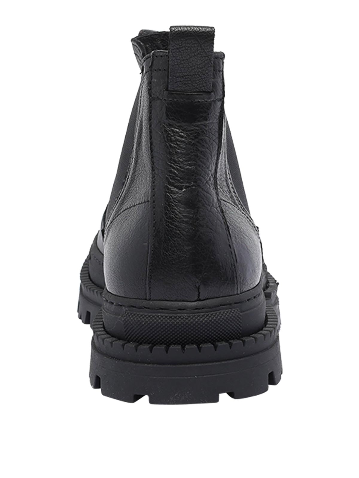 Pawelk's Black Buf Booties In Multi