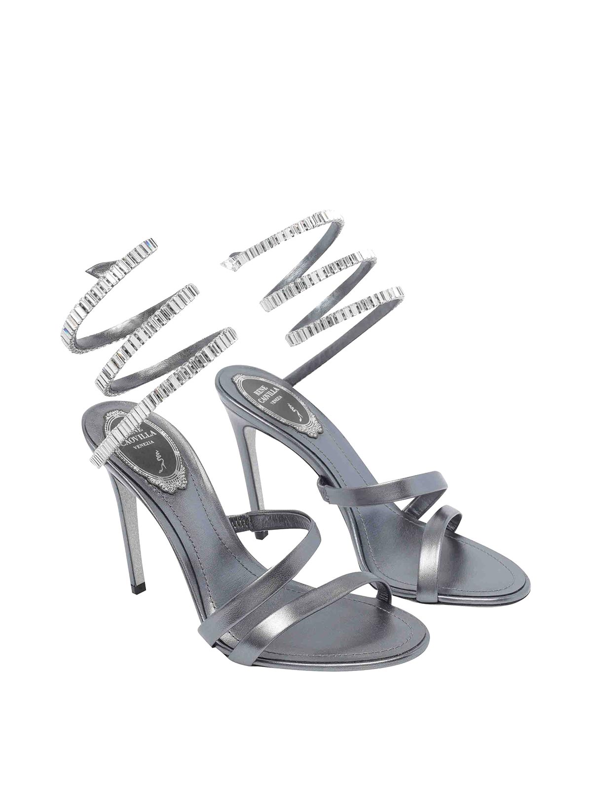 René Caovilla Heeled Sandals In Gray
