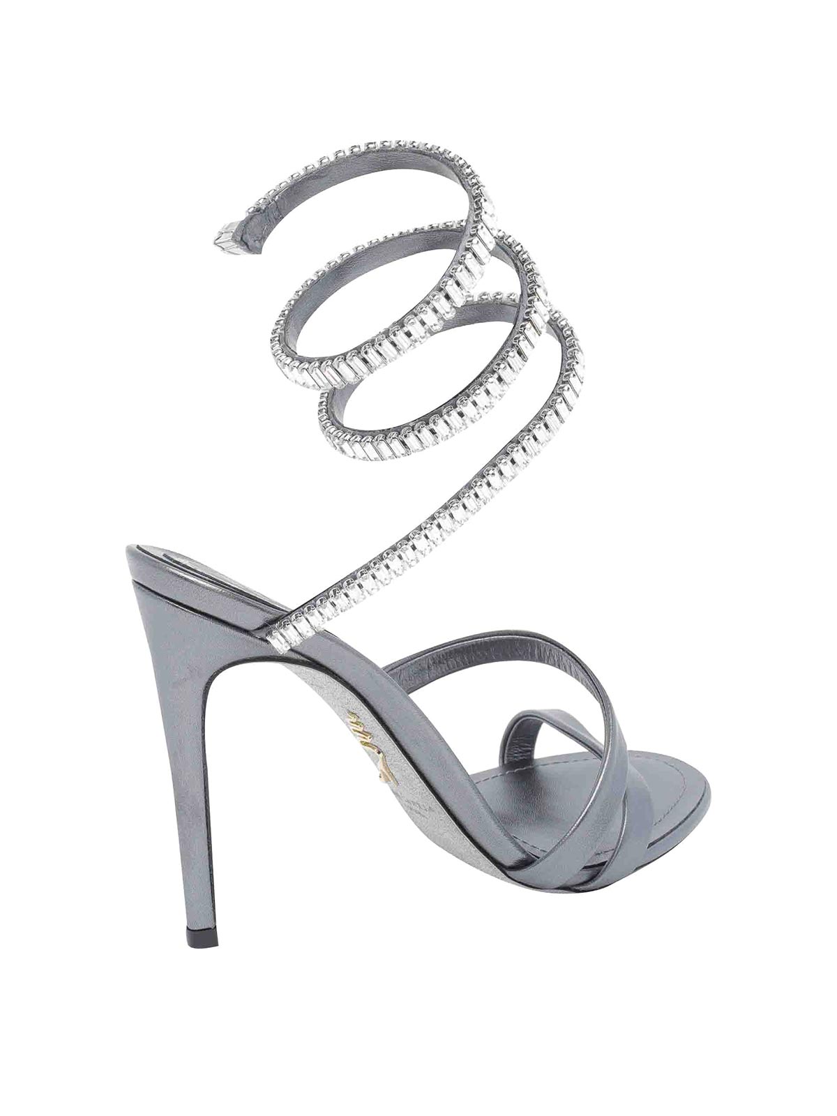René Caovilla Heeled Sandals In Gray