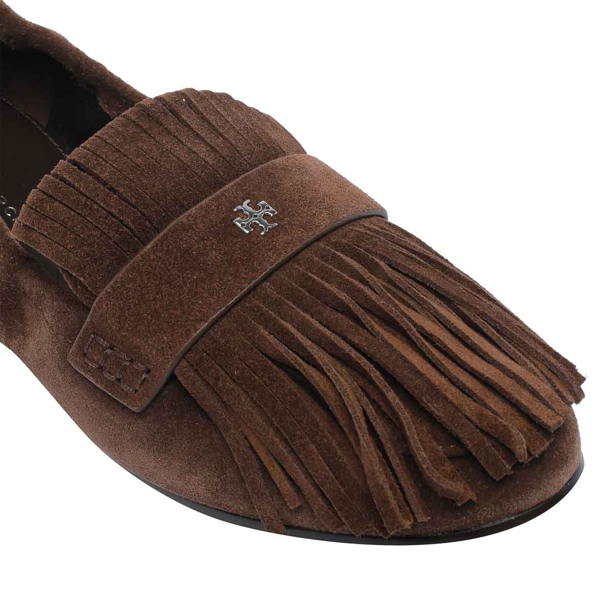 Tory Burch Ballet Fringe Loafers In Brown