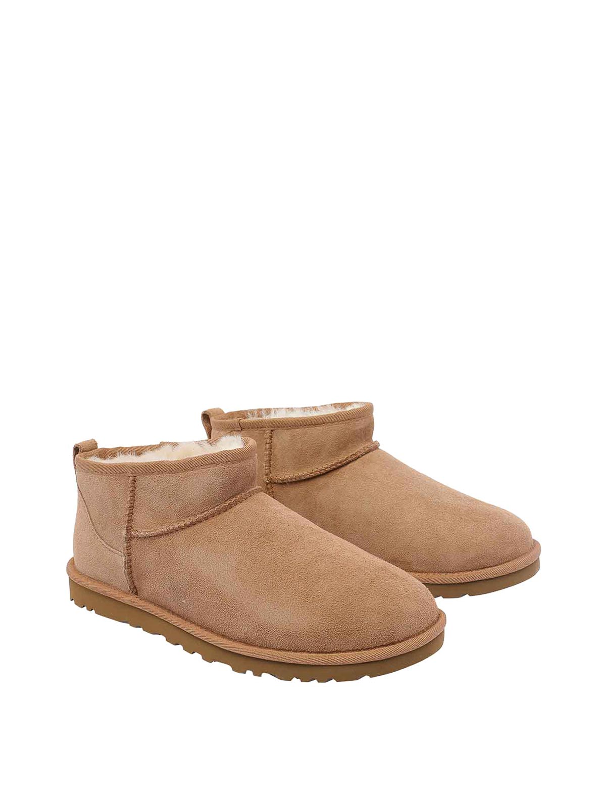 Ugg Beige Classic Ultra Mini Booties In Nude