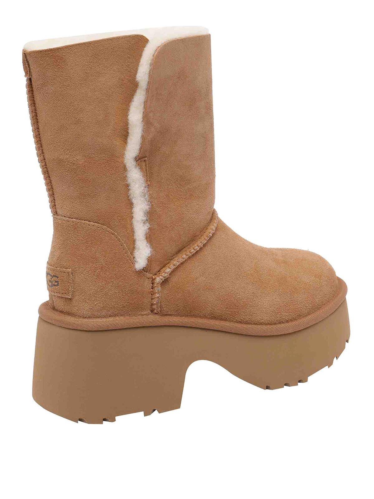 Ugg Classic Esmee Twinface Shearling Boots In Nude