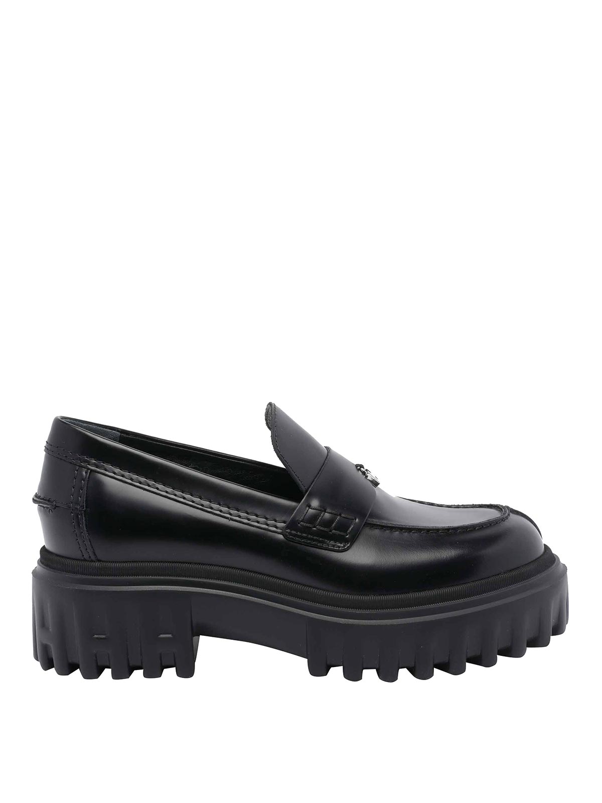 Hogan H700 Loafers In Black