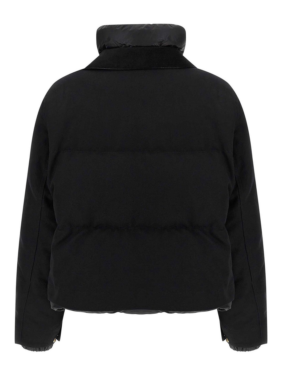 Sacai X Carhartt Wip Corduroy-collar Logo-patch Jacket In Black