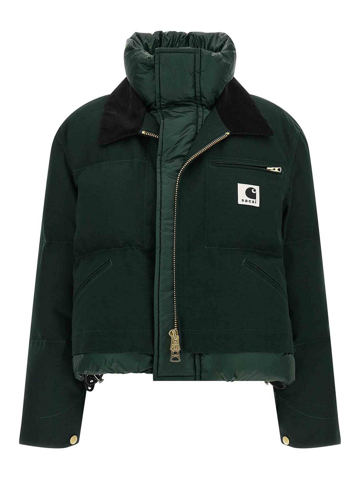 Sacai X Carhartt Wip Capsule Double-layer Jacket In Green