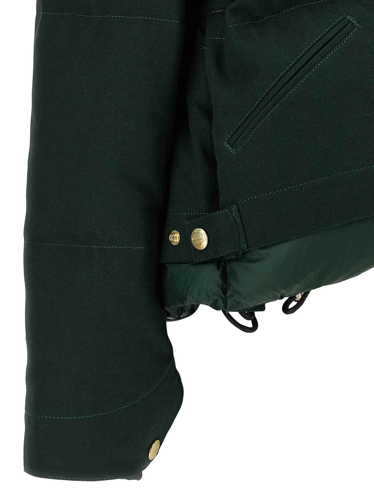Sacai X Carhartt Wip Capsule Double-layer Jacket In Green