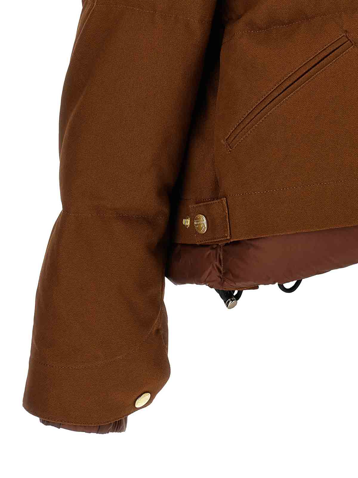 Sacai X Carhartt Wip Capsule Double-layer Jacket In Brown