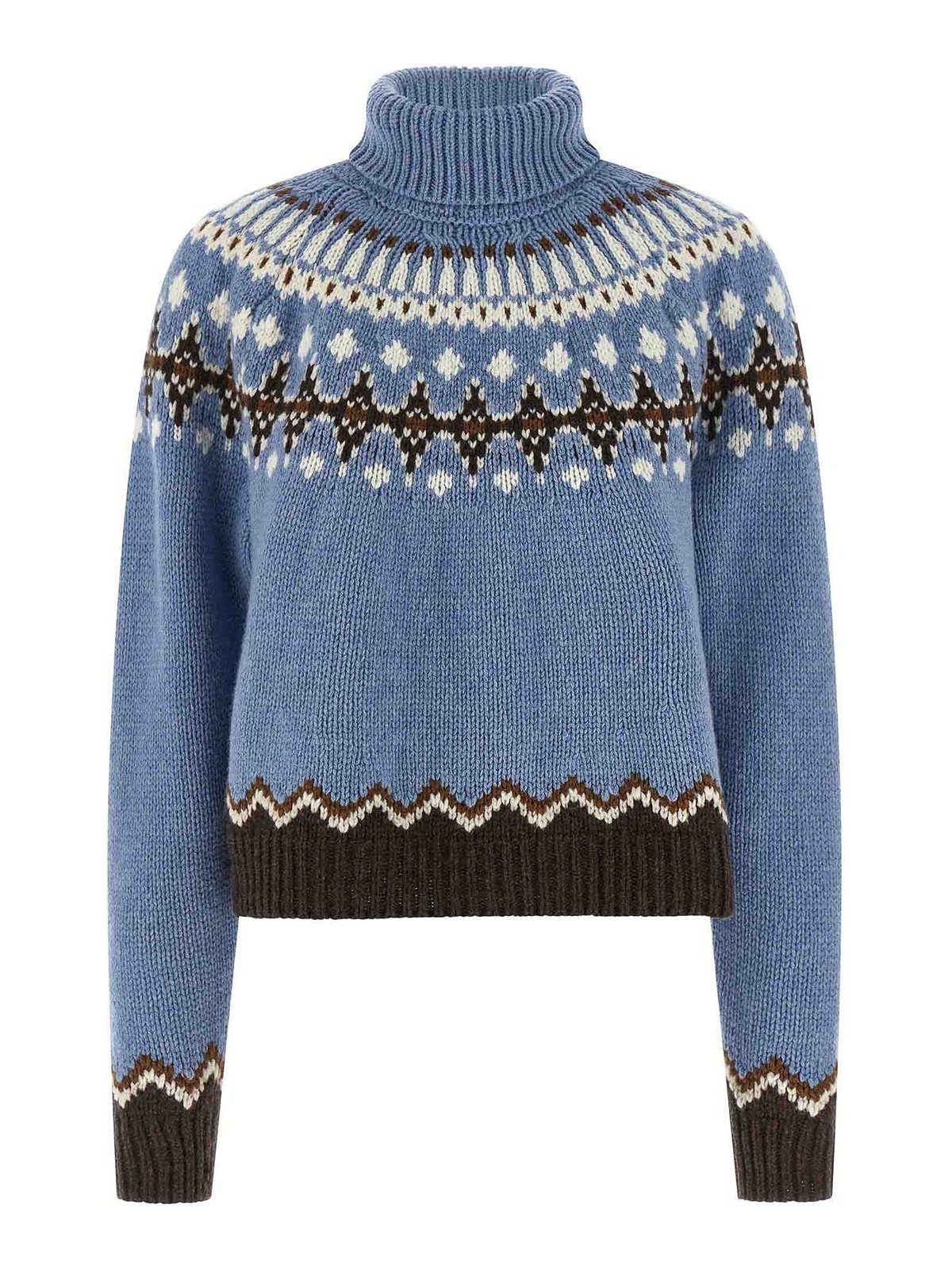 Alanui Sweet Winter Turtleneck Sweater In Blue