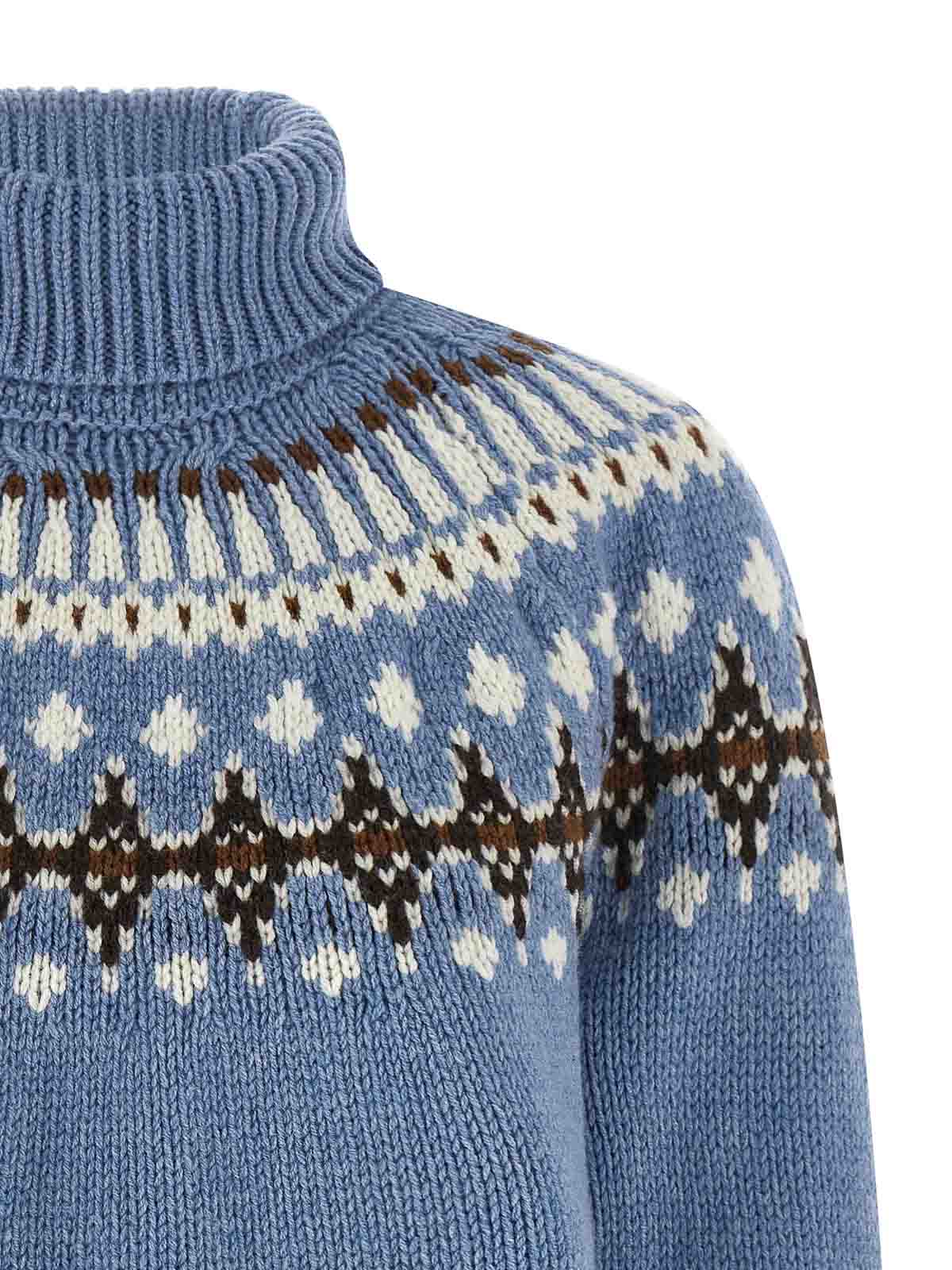 Alanui Sweet Winter Turtleneck Sweater In Blue