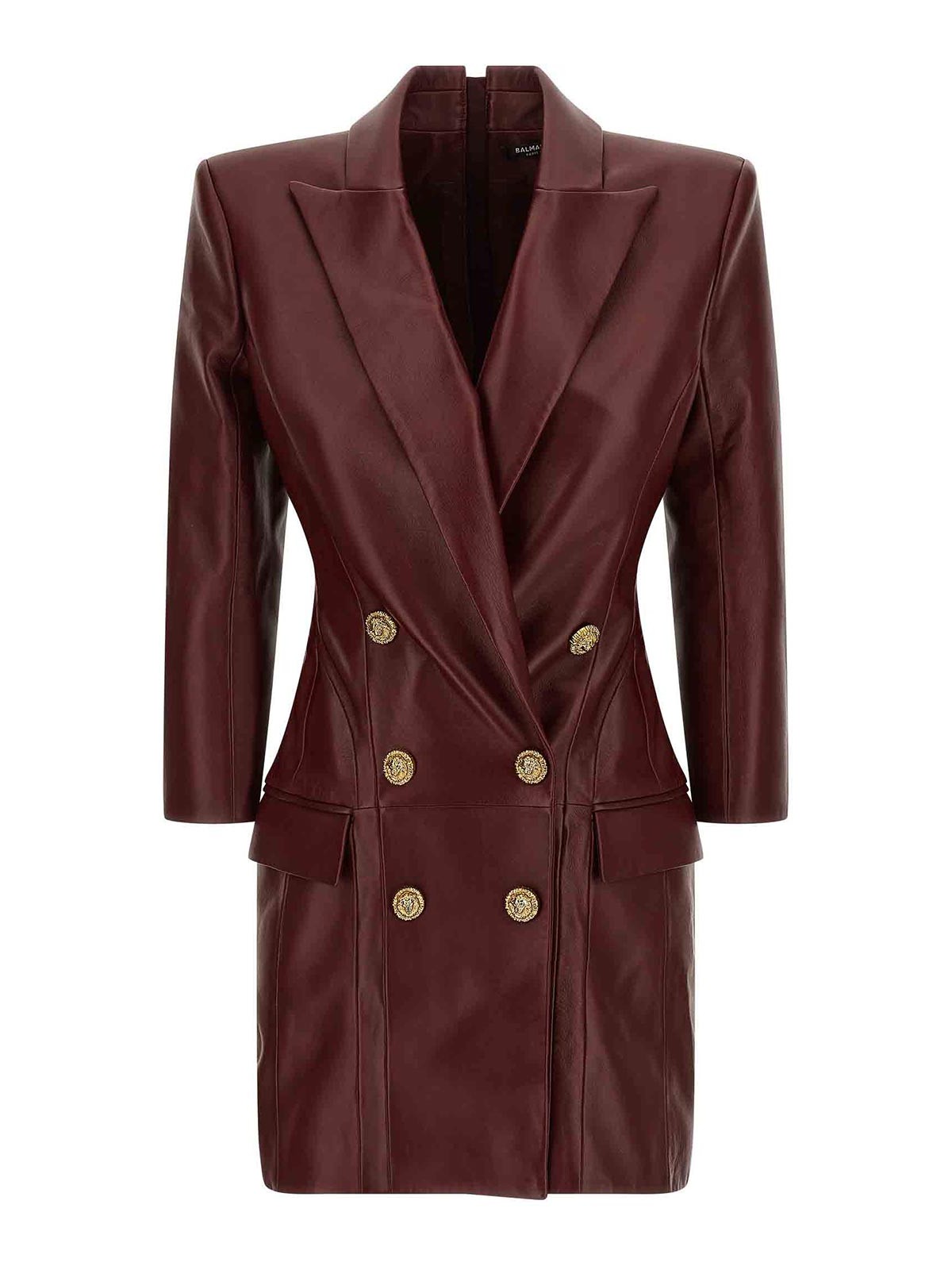 Balmain Blazer Dress In Red