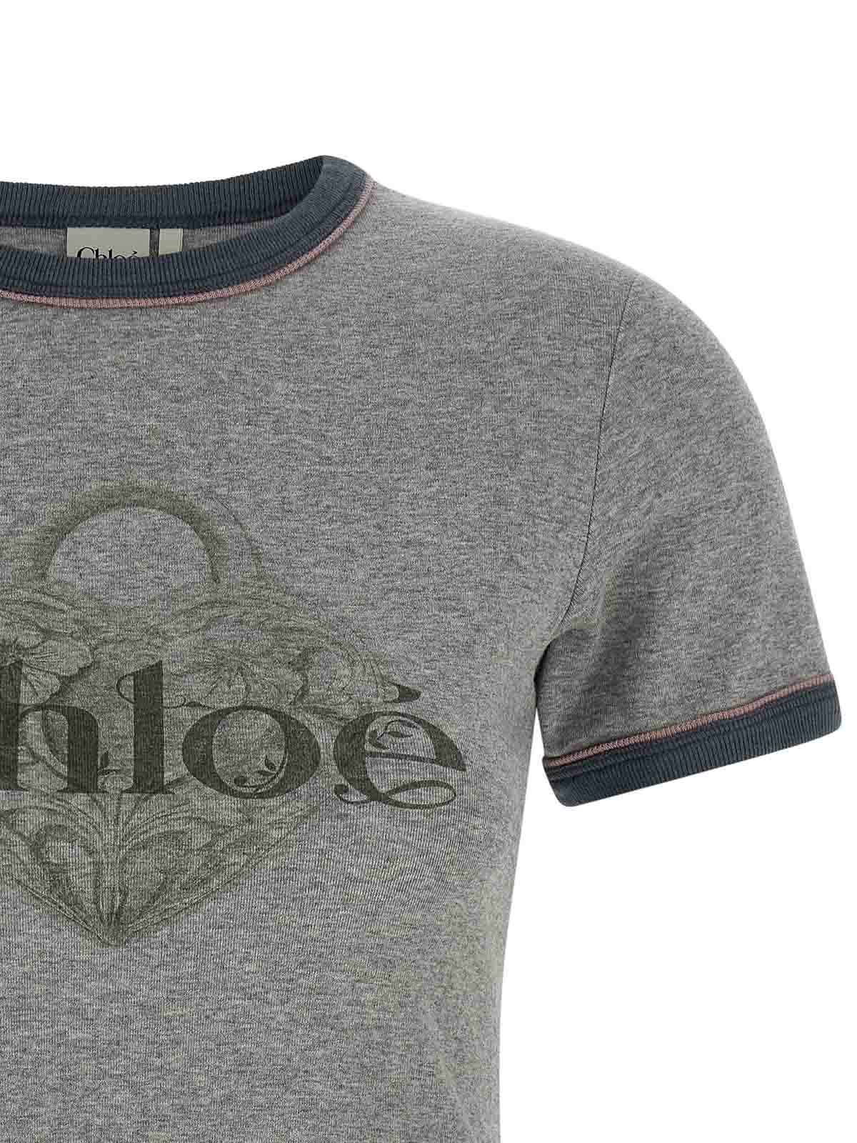 Chloé T-shirt In Gray