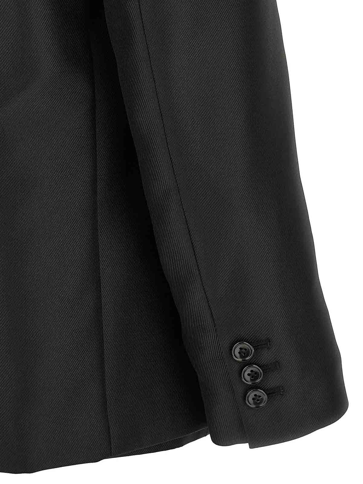 Comme Des Garçons Double Layer Effect Blazer In Black