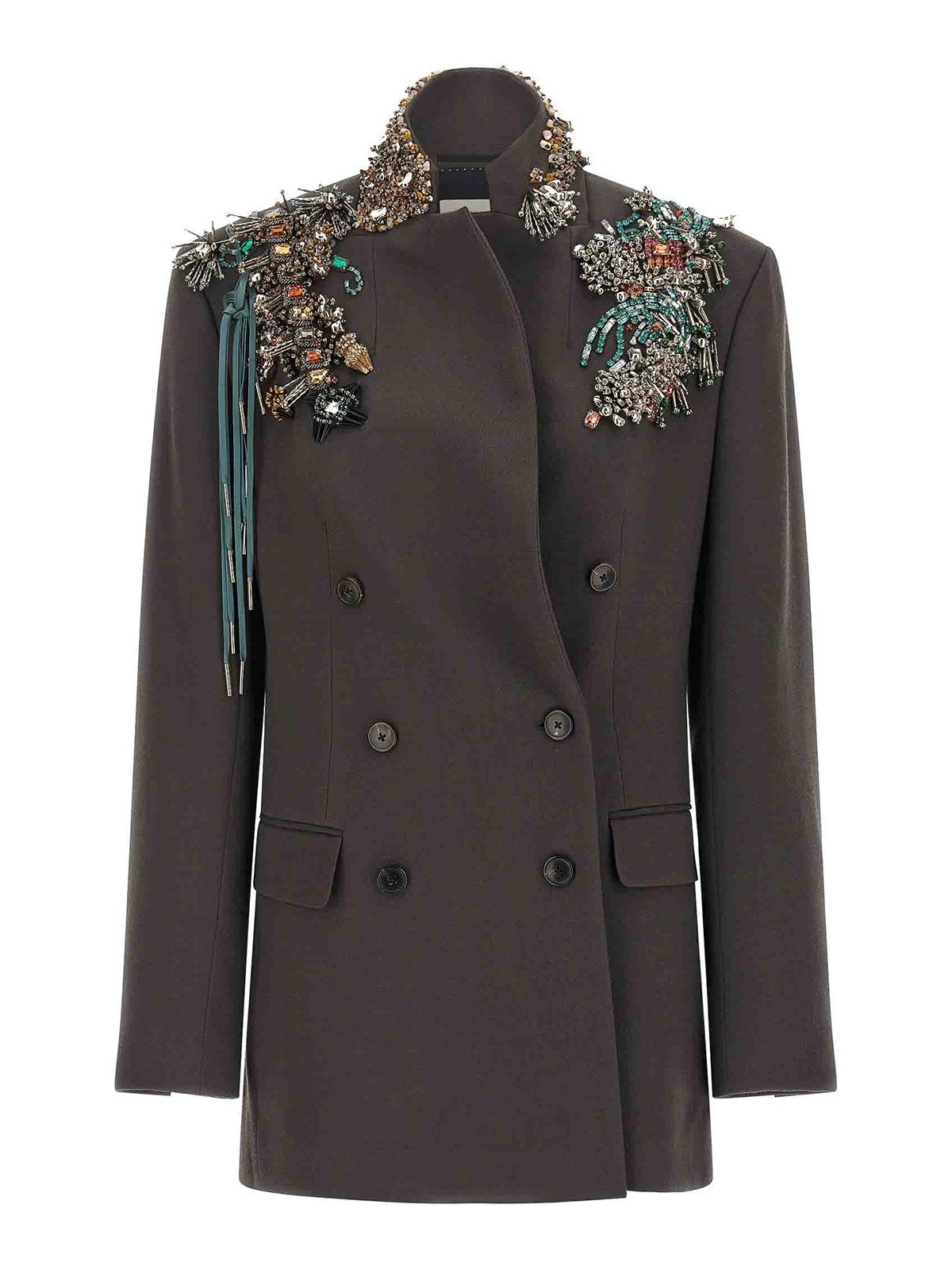 Dries Van Noten Bafya Blazer In Gray