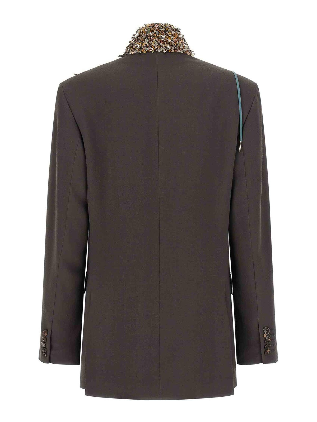 Dries Van Noten Bafya Blazer In Brown