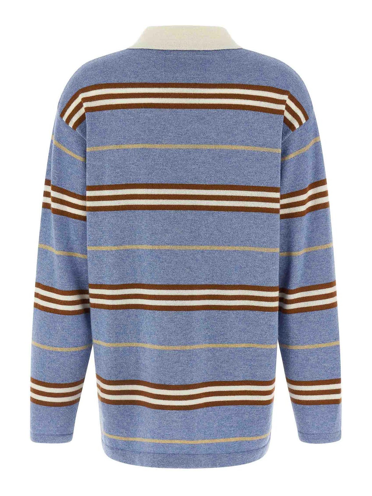 Guest In Residence Striped Rugby Polo Shirt In Blue