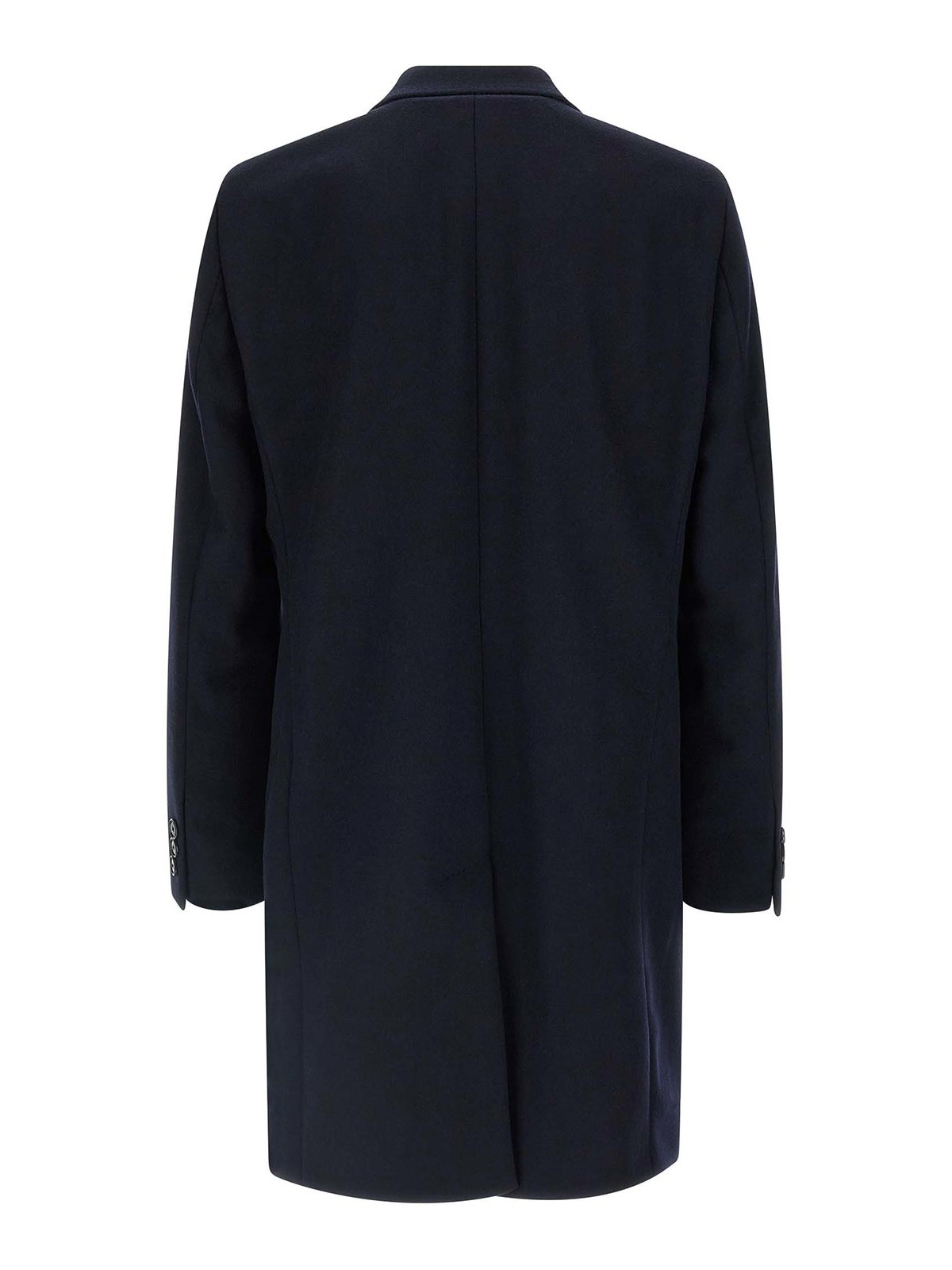 Hugo Boss Tailored Blue Coat With Structured Silhouette In Blue
