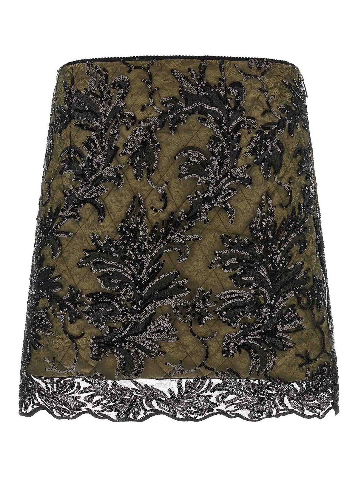 Le Twins Green Giulia Skirt In Green