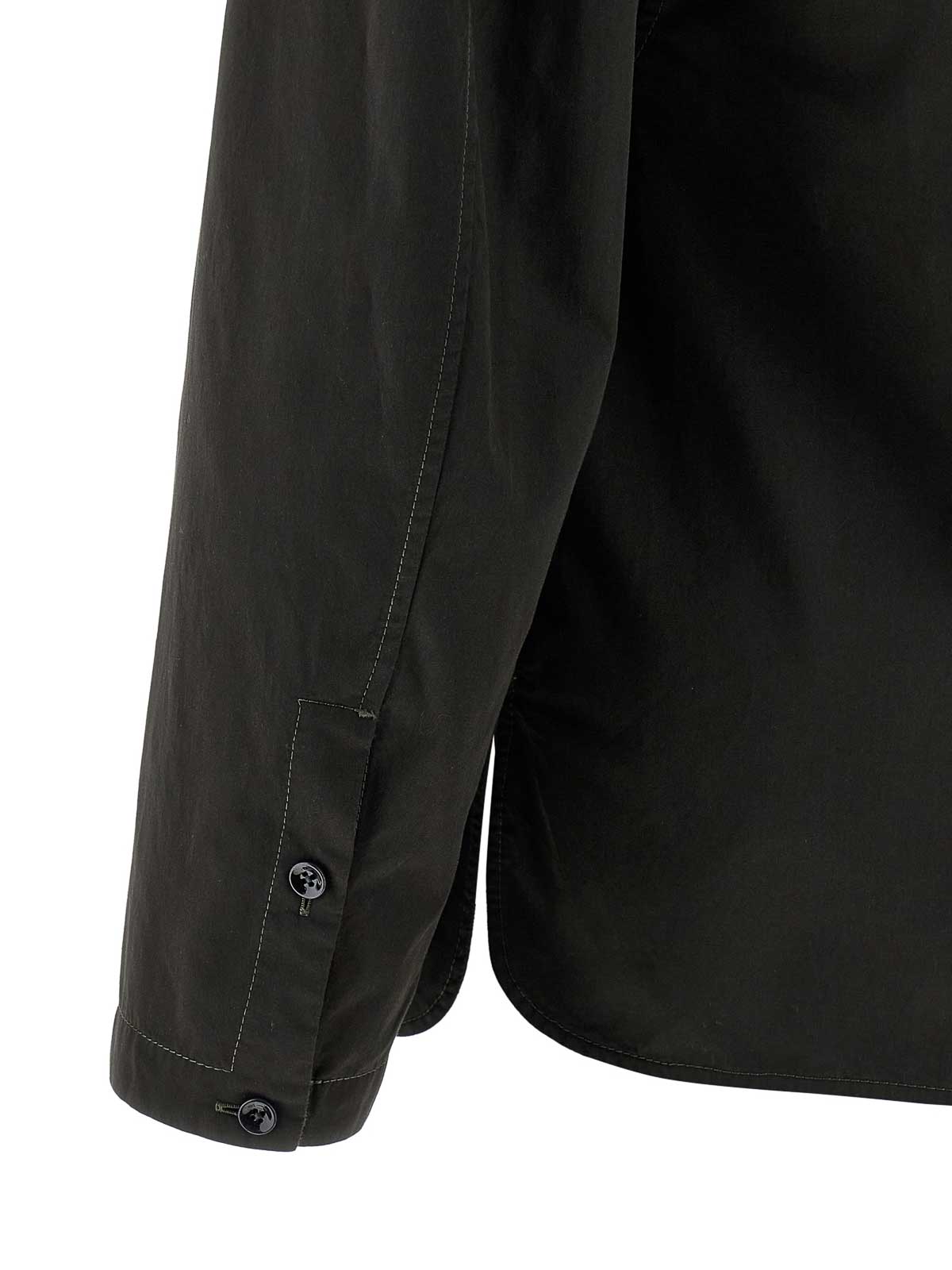 Lemaire Blouse With Drawstring Neck And Long Sleeves In Brown